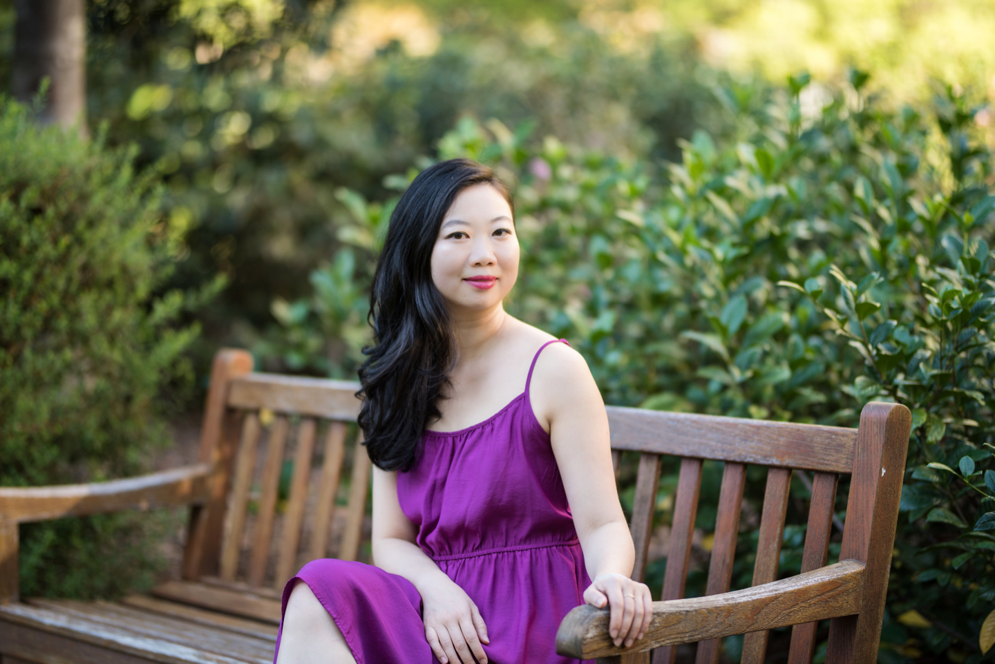 Concert pianist Ying Ho, outdoor portrait